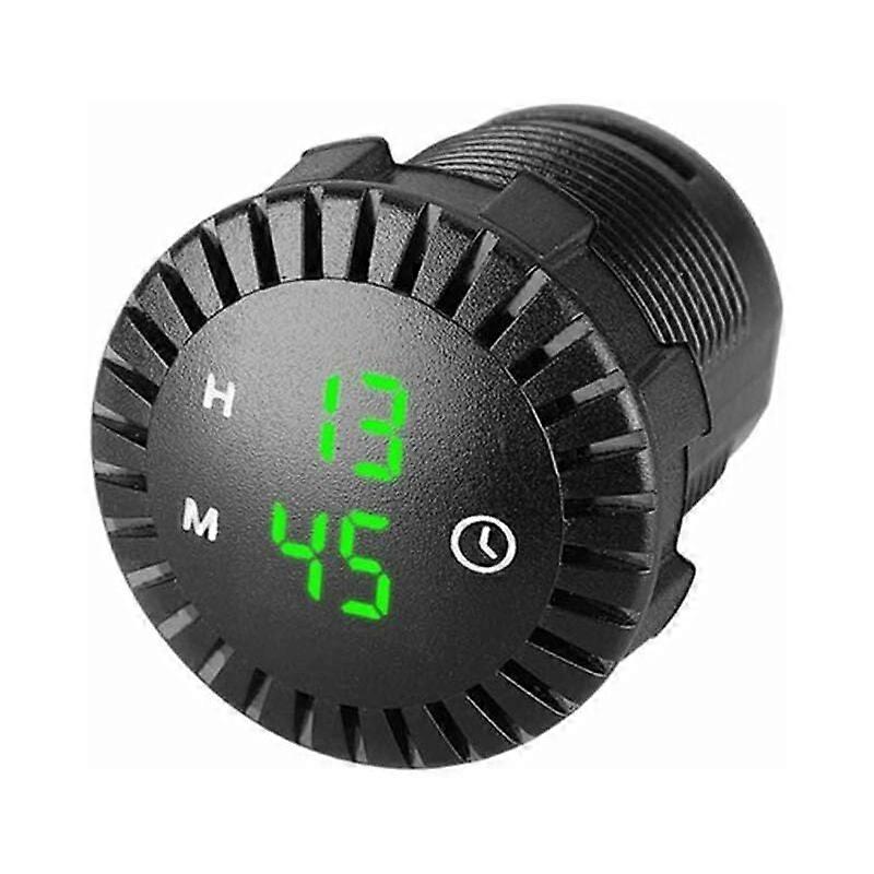 LED car clock, touchscreen clock, waterproof digital car clock, 12V/24V mini LED digital clock, 2.01-inch diameter.