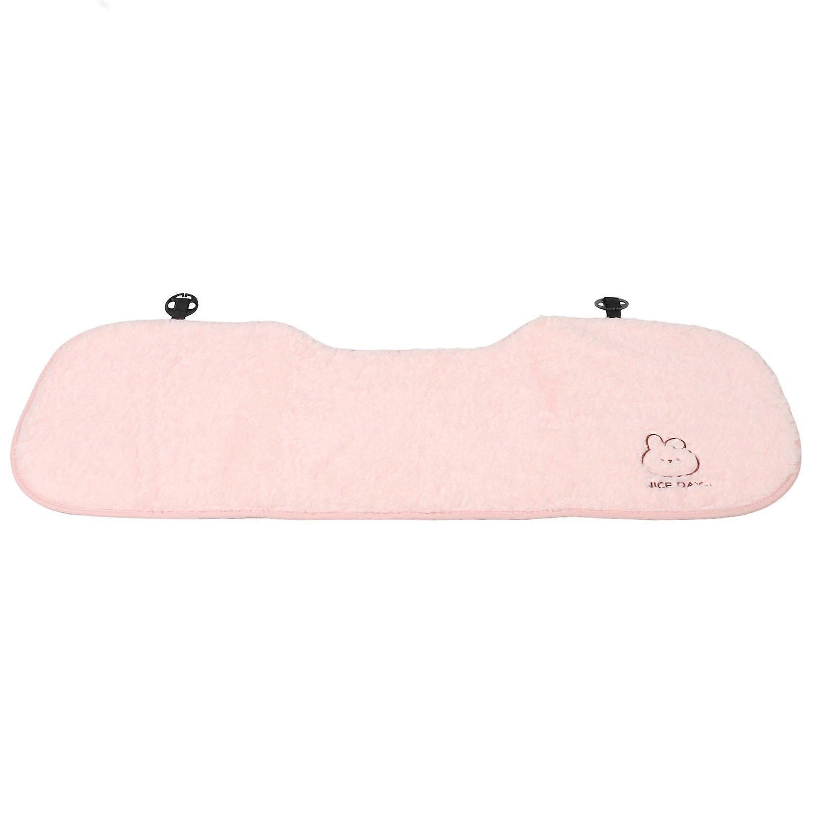 Pink Plush Car Seat Cover for Car Cute Rabbit Pattern