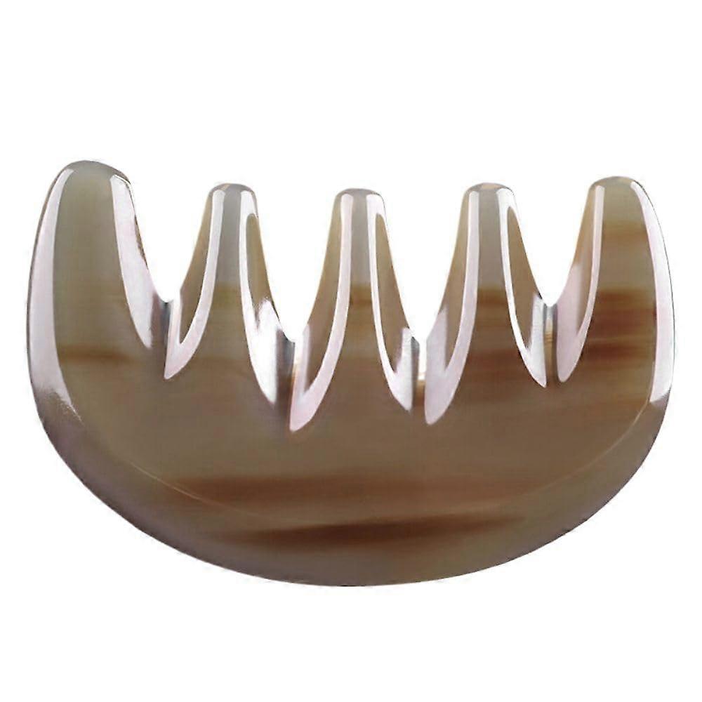 White Buffalo Horn Massage Scraper Comb for Facial and Neck Gua Sha with Precision Tooth Spacing