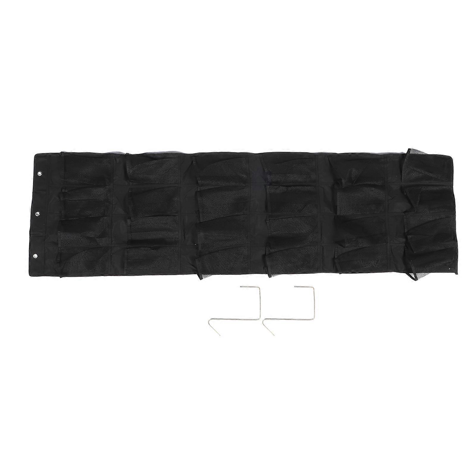 Rectangular Grids Door Shoe Organizer In Black For Home Users 168x48cm 1Pcs
