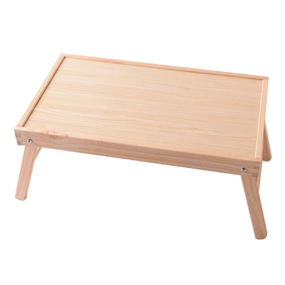 Wood Tea Tray Solid Foldable Bed Laptop Desk 1Pcs Portable Serving Table