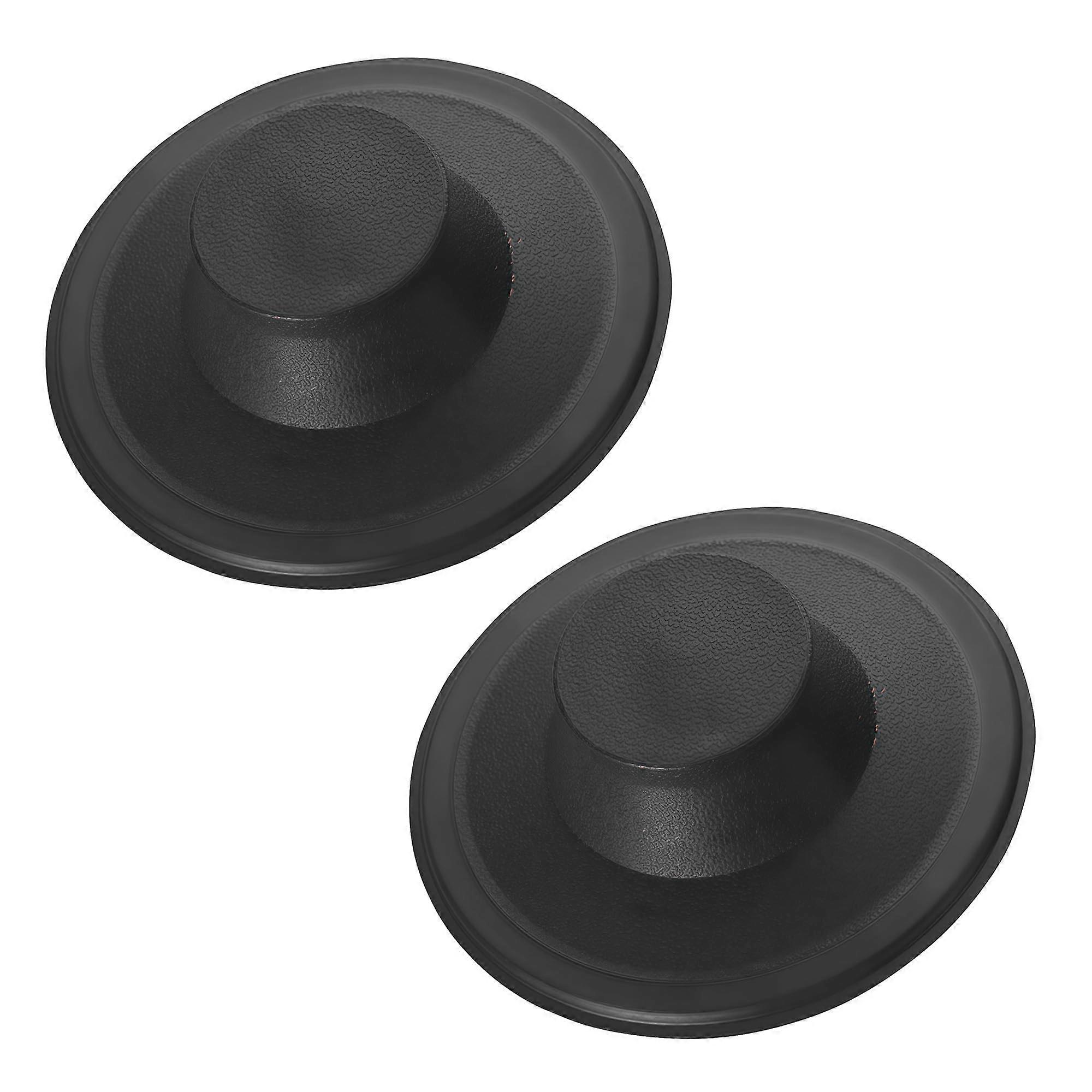 2PCS Kitchen Sink Plug 3.3 Inch Rubber Stopper Black Garbage Disposal Splash Guard LeakProof