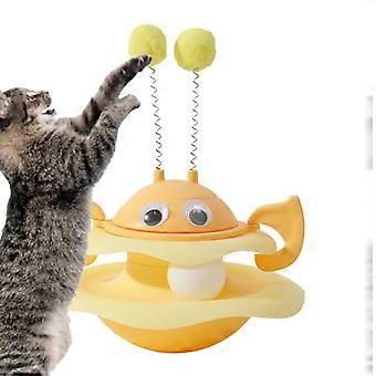 Jouet interactif pour chats d'intérieur – plateau tournant, jouet d'entraînement, jouet d'intérieur multifonctionnel pour garder votre chat actif, heureux et diverti. 25-26