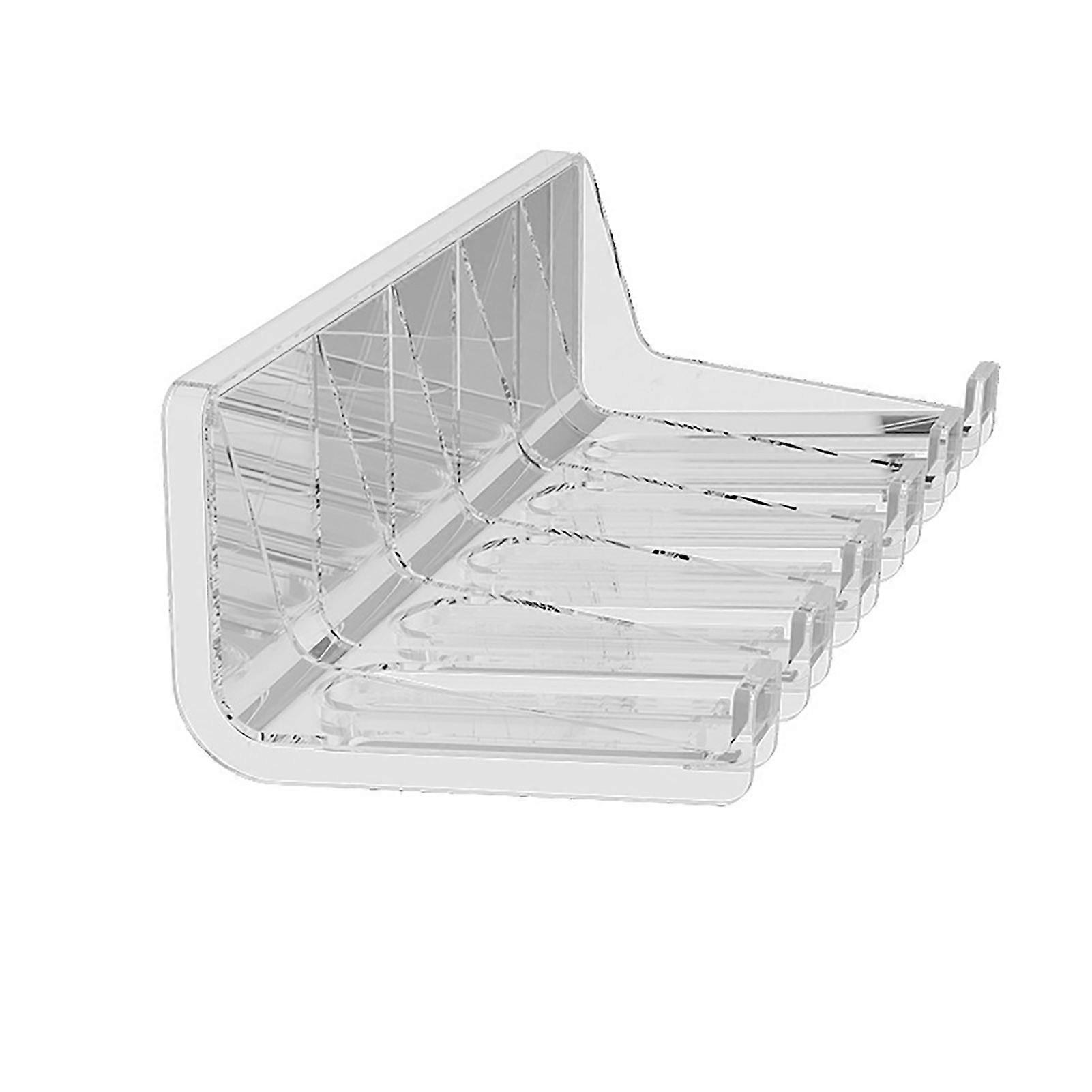 Wall Mounted Condiment Storage Rack with Transparent Frame for Kitchen
