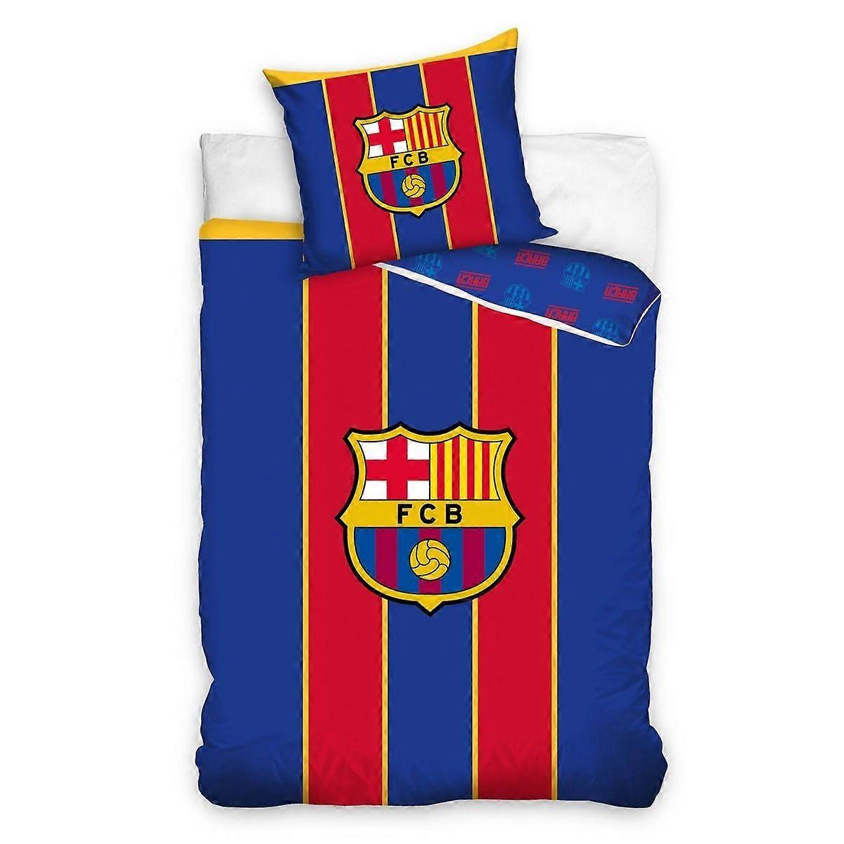 FC Barcelona gestreepte eenpersoons dekbedovertrek en kussensloopset