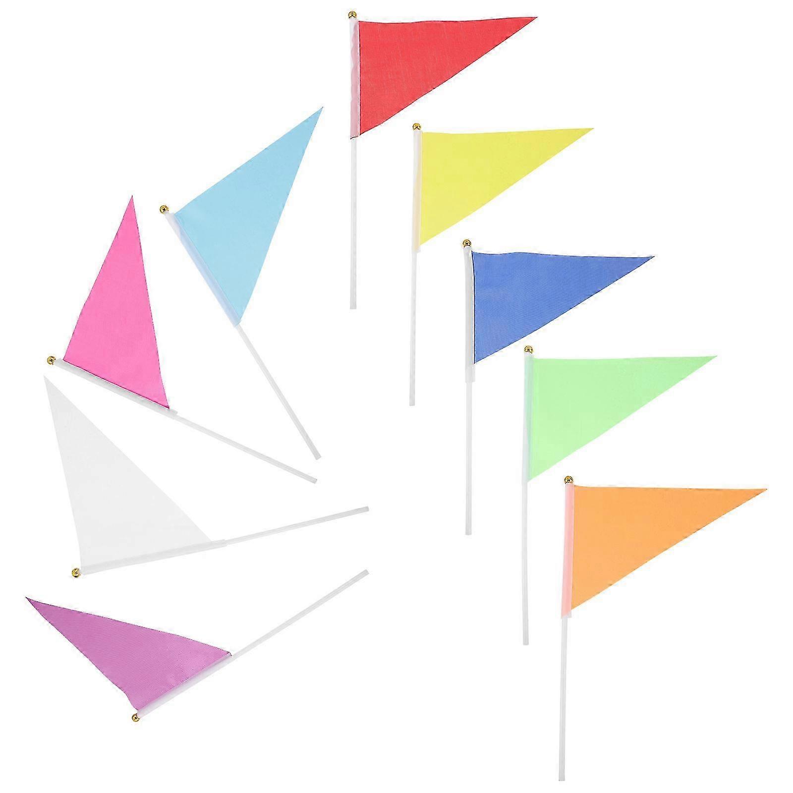 2026 Suitable Polyester Small Flags Decorative Handheld Flag Bright Design For Garden 9Pcs