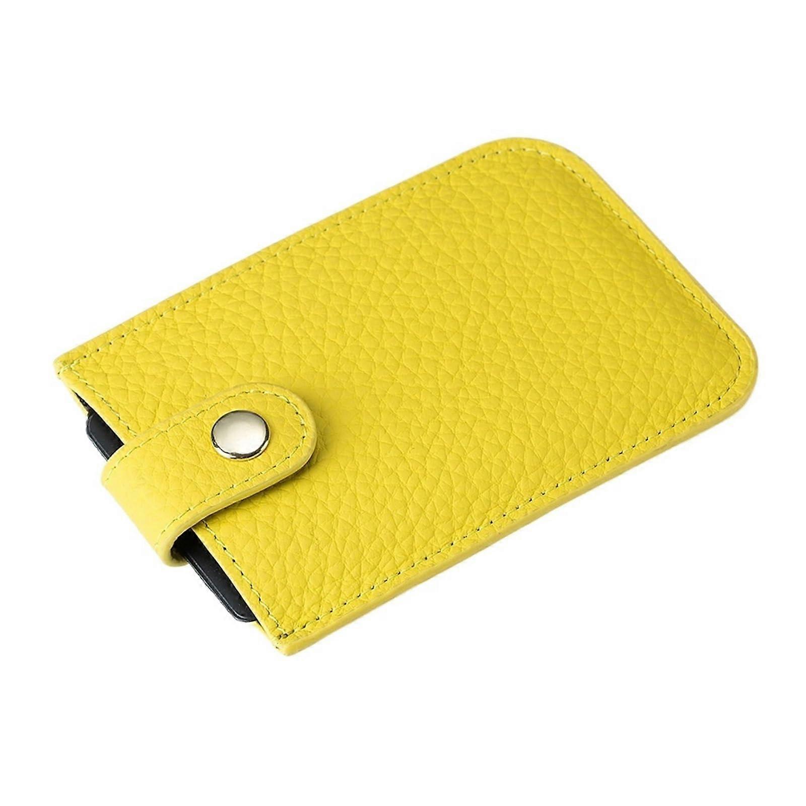 Slim Leather Wallet with RFID Blocking, Multiple Card Slots, Brown Credit Card Holder