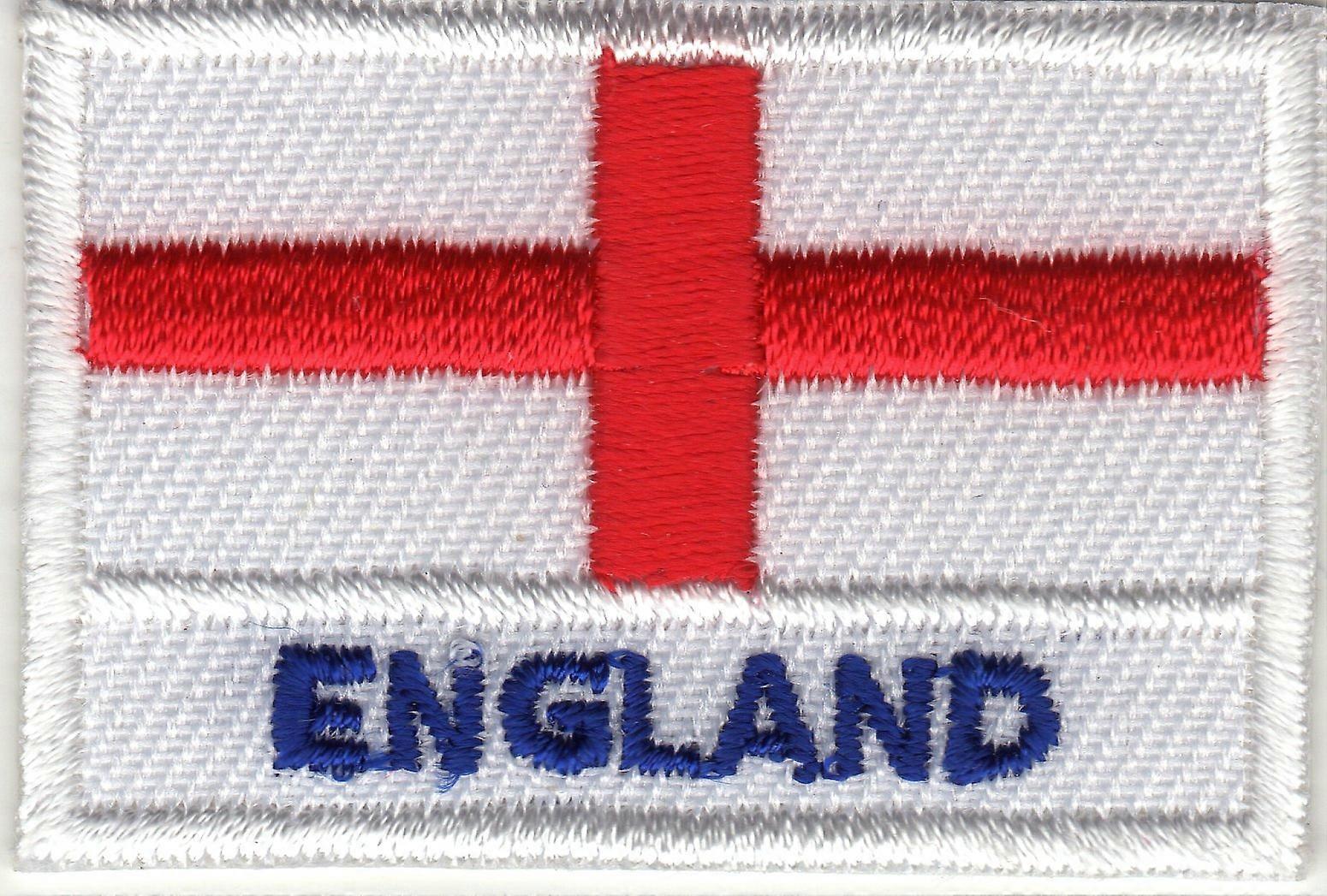 England Flag Patch Small UK Embroidered Design Iron On or Sew On Durable Application