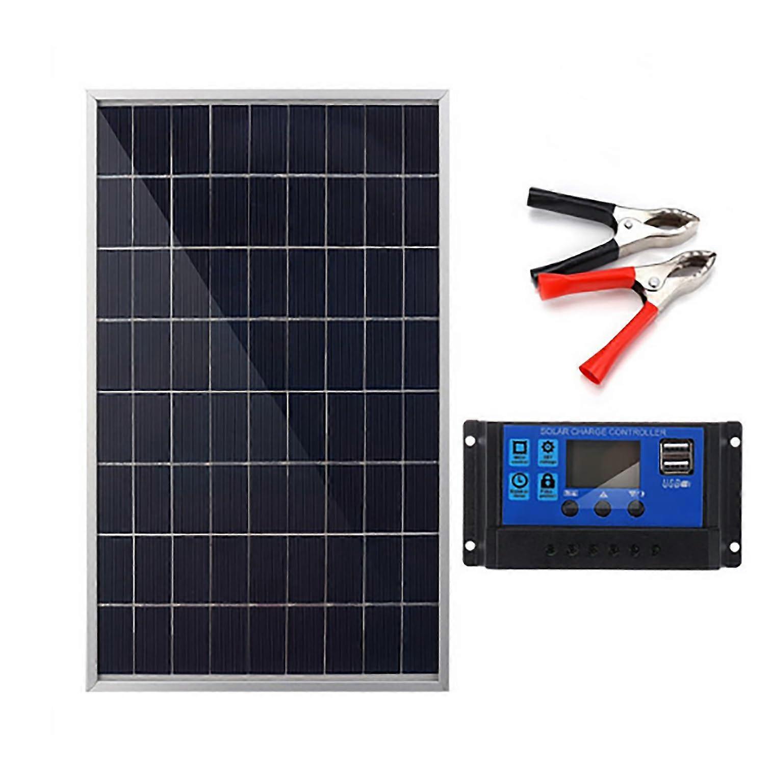 12V Solar Panel Kit with 10A Charge Controller for Fast OffGrid Battery Charging RV Boat Car