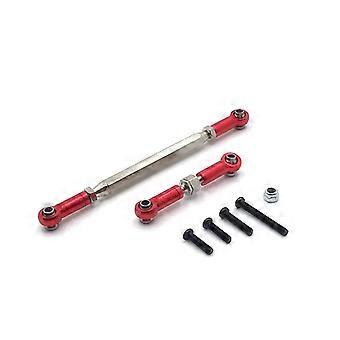 RC Car Steering Linkage Adjustable Metal Servo Link Rod for MN90 MN99 1/12 RC Crawler Red