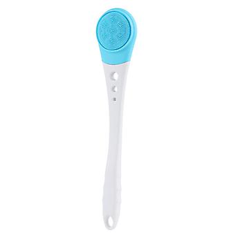 Electric Body Brush with Long Handle, Waterproof DualSided Rechargeable Back Scrubber for Shower