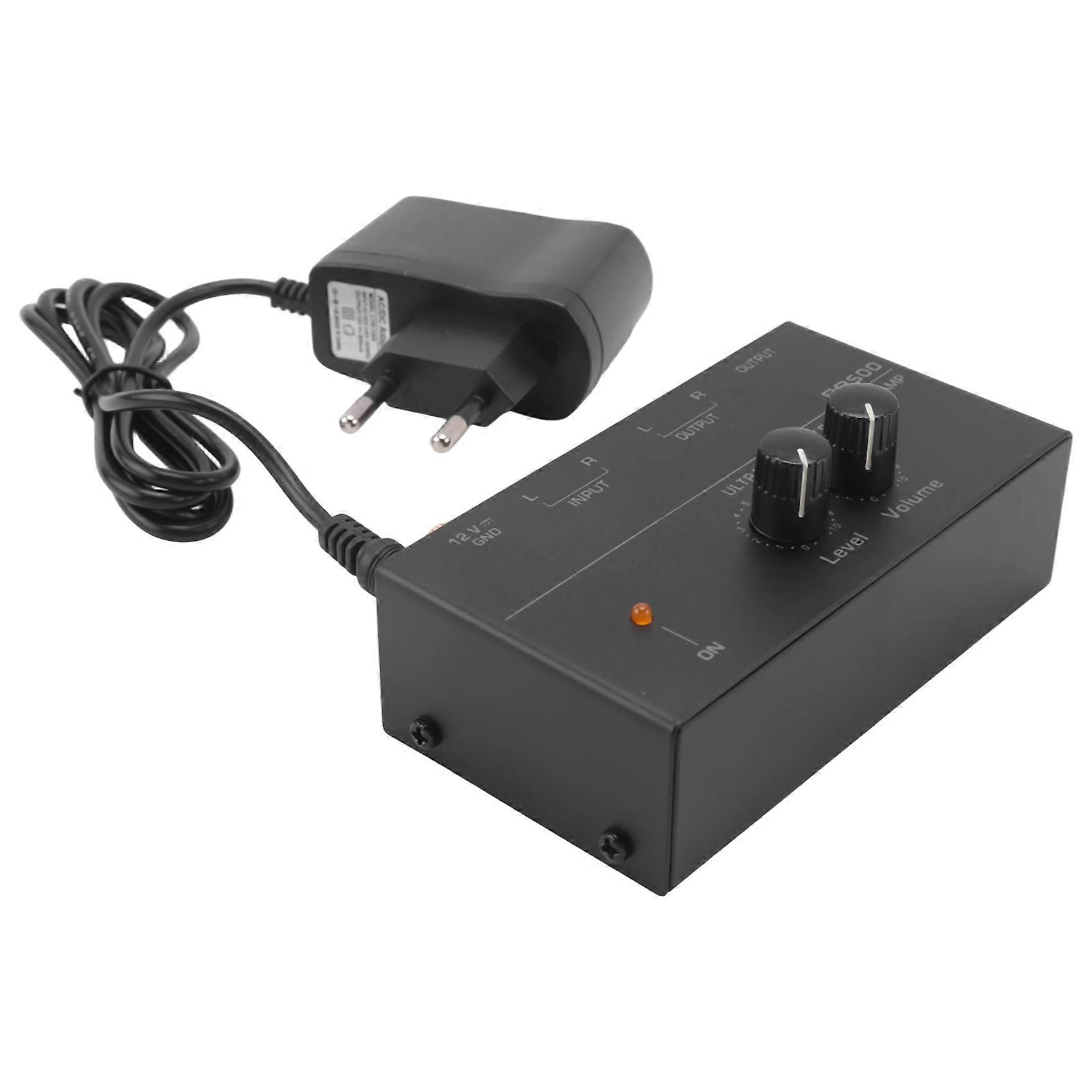 PP500 Ultra-Compact Phono Preamp Pre Amp Preamplifier with Level Volume Control EU Plug