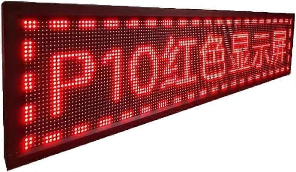 LED Scrolling Sign Waterproof Outdoor Programmable Red Message Board 169x41cm Wall Mounted