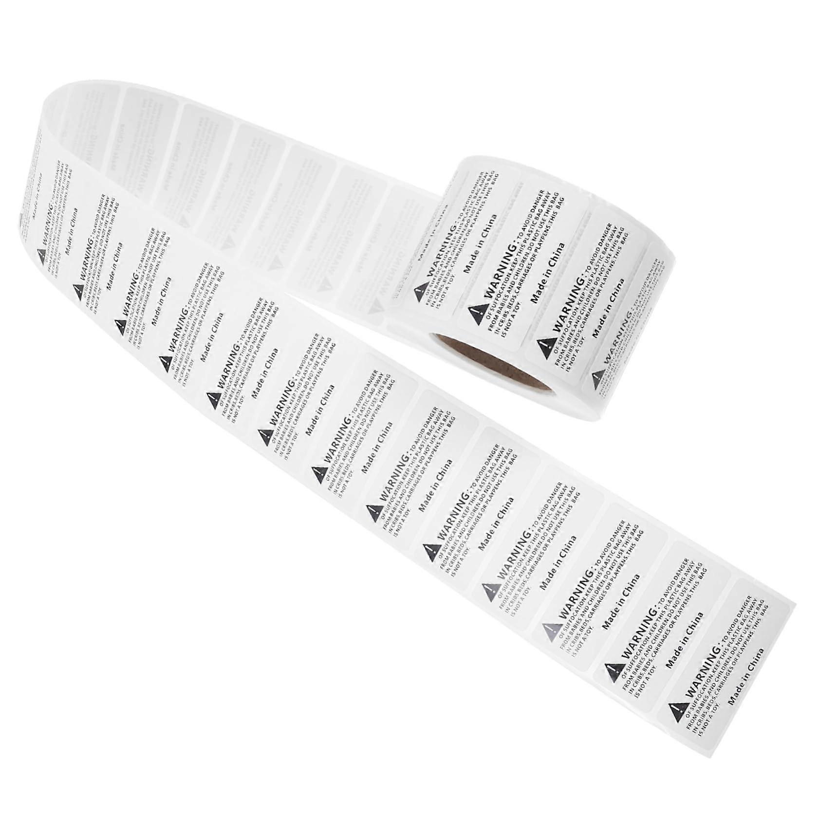 Suffocation Warning Labels 1000pcs Self Adhesive Packing Stickers for Poly Bags and