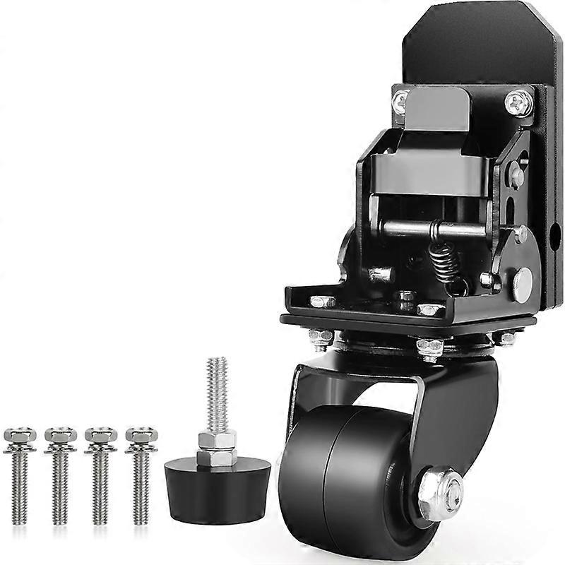 A69efront Wheels compatible withRolling Tool Box-Foldable Caster Wheel Kit Thickened Steel Construction