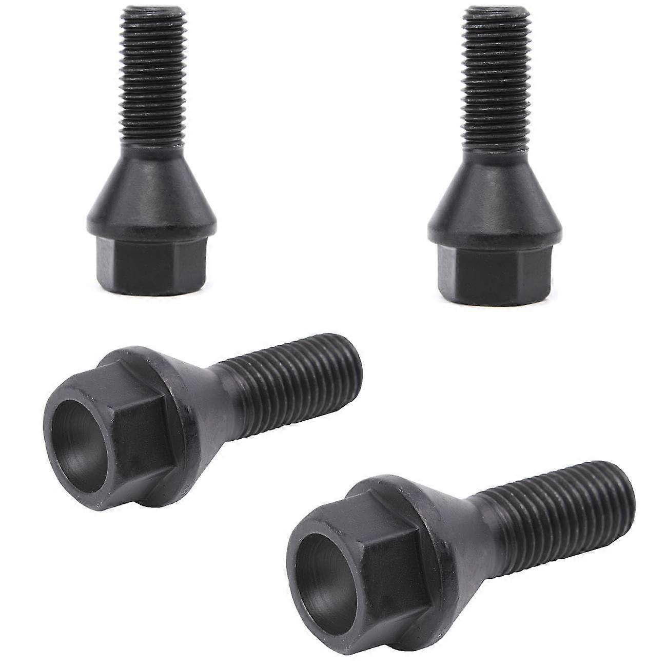 4PCS Wheel Lug Bolts and Nuts Set for BMW E46 E90 E39 E60 E53, Direct Fit Durable Hardware