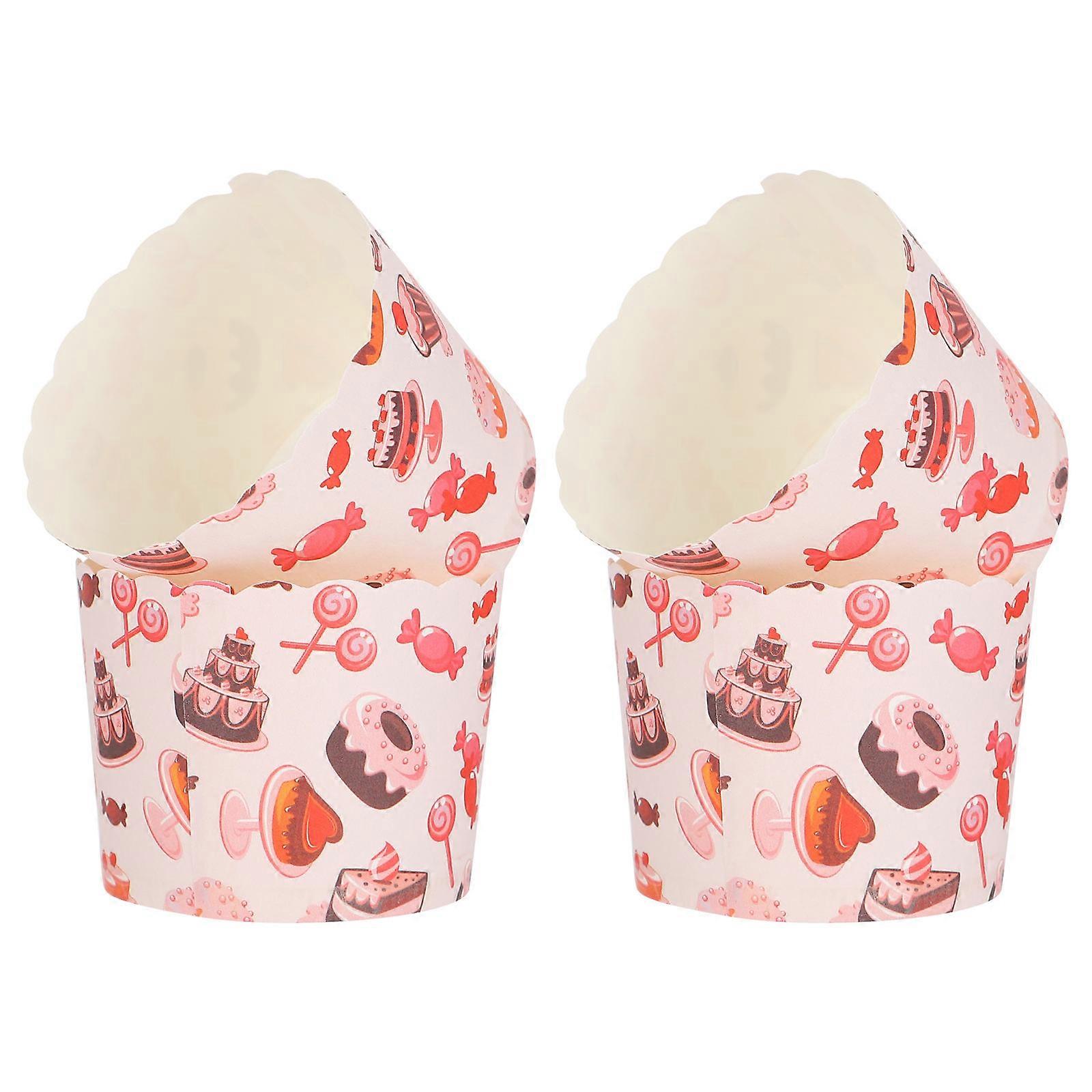 Cake Cup Paper Baking Cups for Storage Use 200Pcs Multi Color Disposable