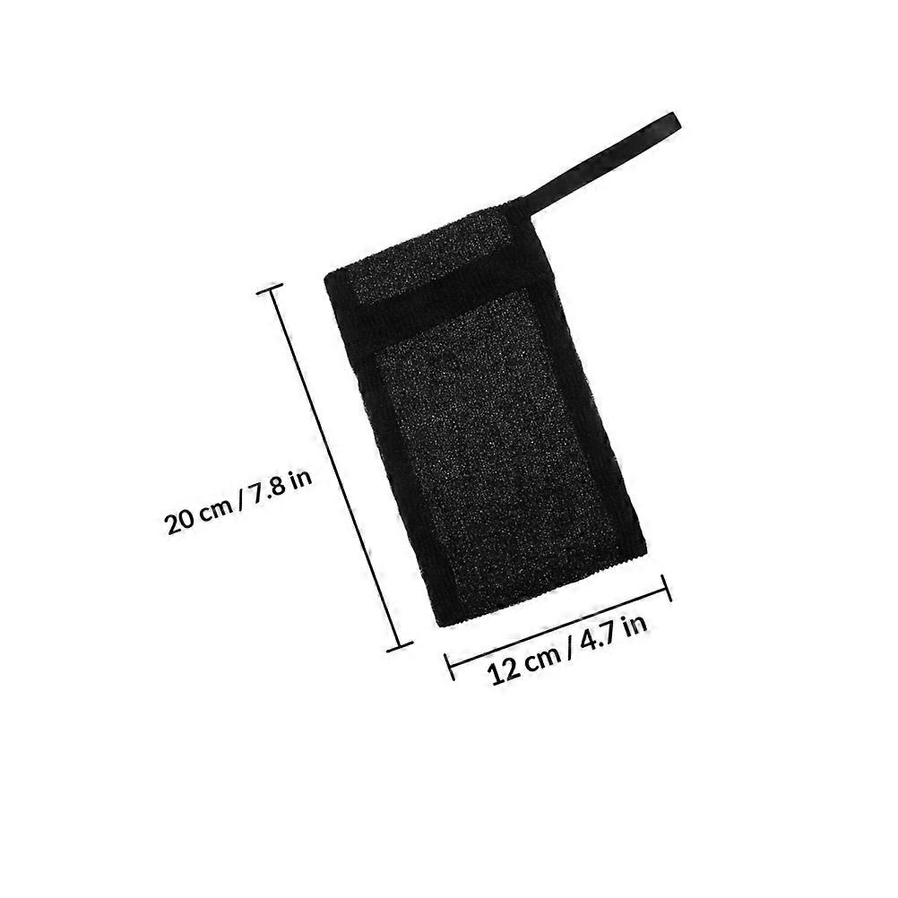 Exfoliating Soap Pouch Black for Bathing Use 10Pcs Soap Pocket