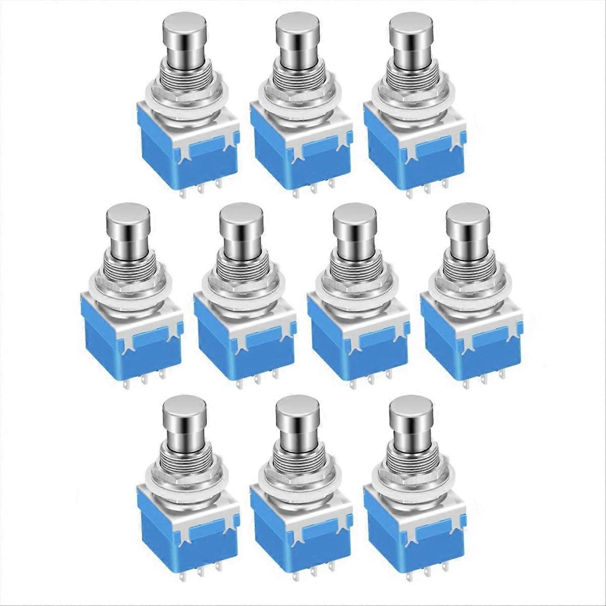 10PCS Guitar Effects Pedal Footswitch 3PDT Stomp Pedal Switch