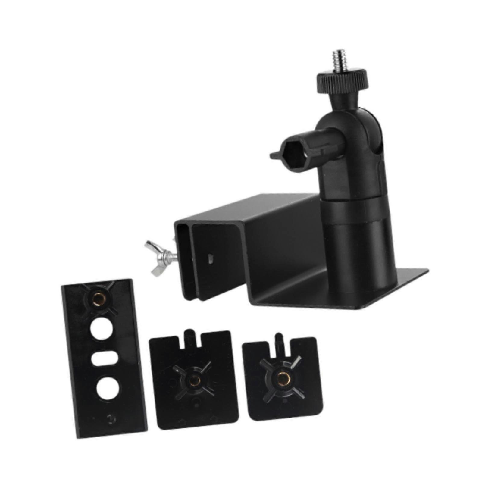 Security Camera Mount Stainless Steel Adjustable Gutter Bracket Outdoor Tool Black