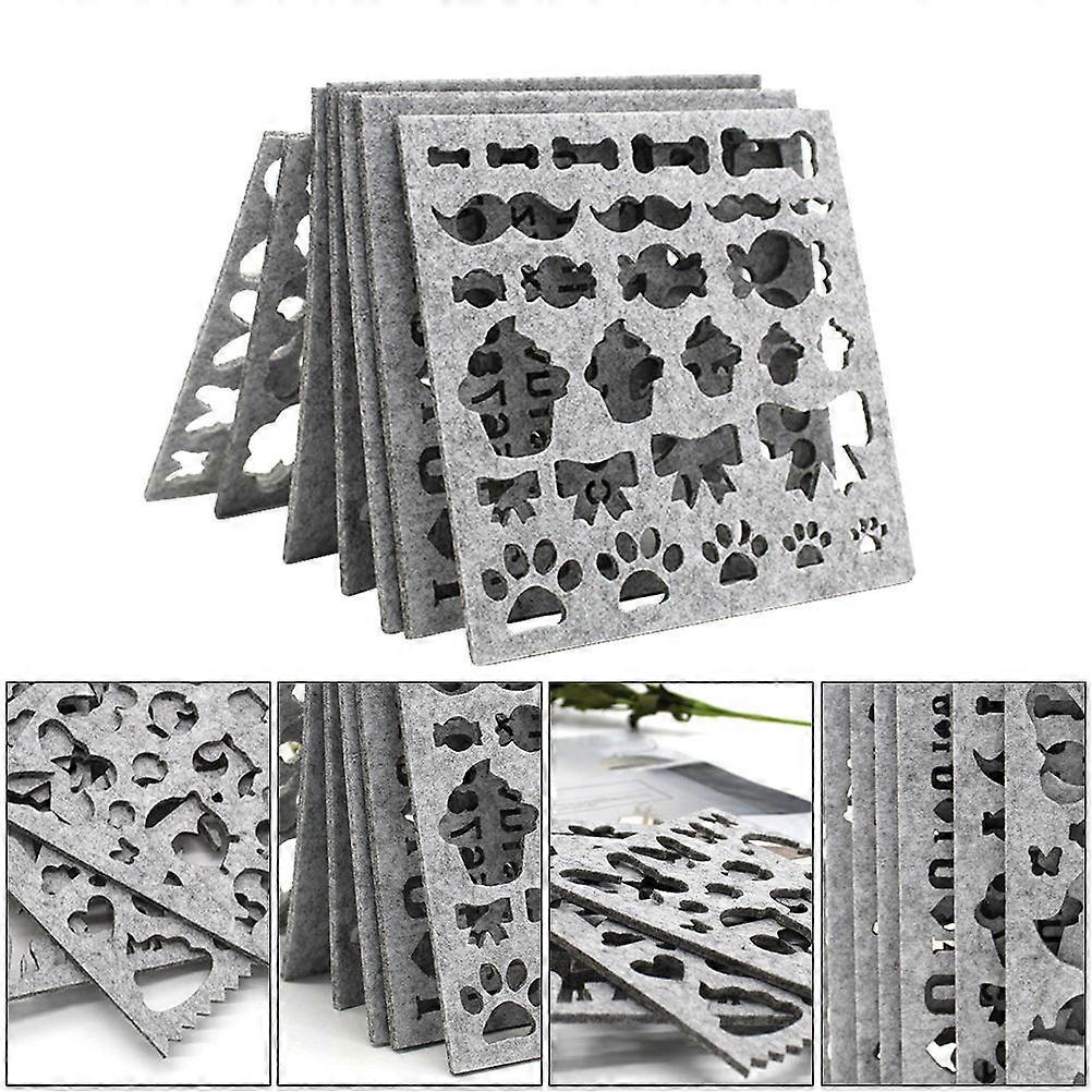 DIY Craft Stencil for Wool Felt Mold 7Pcs Needle Embroidery Tool Set