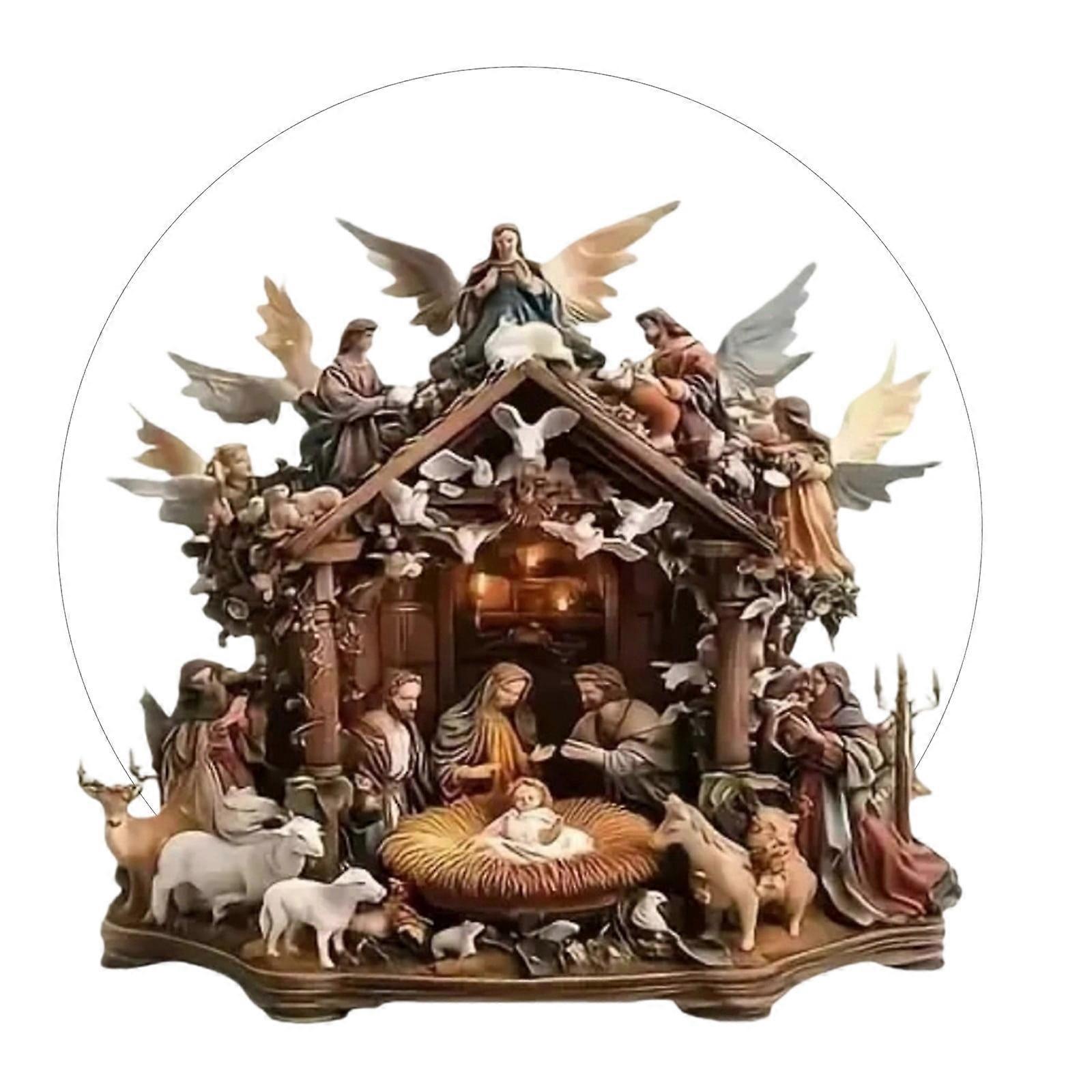 Easter Decorations Easter Statue with Acrylic Desktop Stand Base Home 15cm