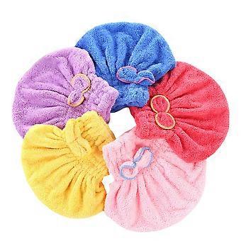 Water Absorption Hair Hat Hair Drying Hat for Bathroom Use 1Set Set