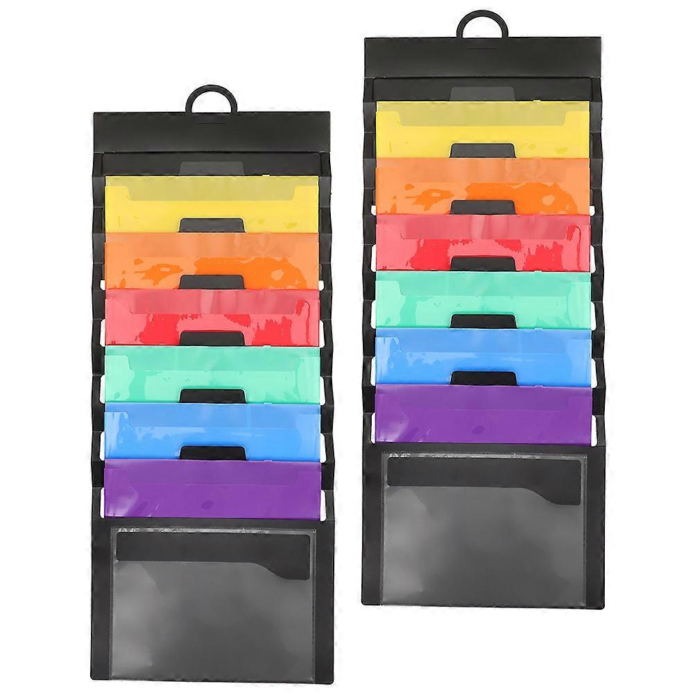 Hanging Foldable Folder Wall File Organizer for Protecting File 2Pcs