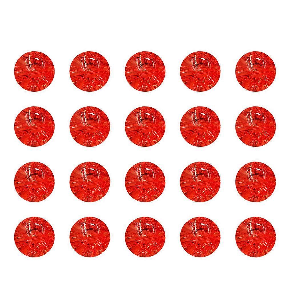 DIY 50Pcs Red Crystal Button Clear Clothes Button Suitable for Sewing