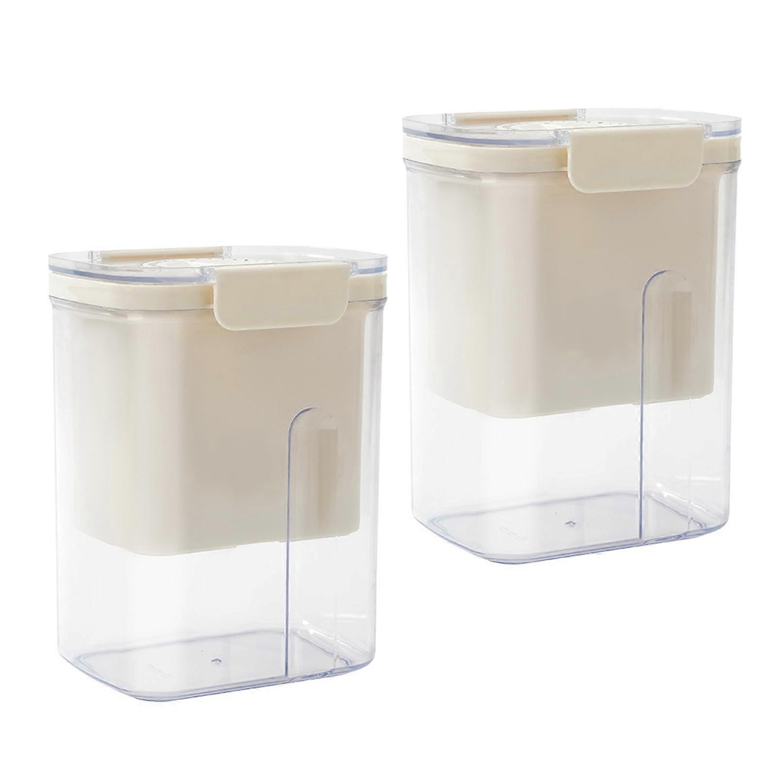 Yogurt Machine Greek Yogurt Maker Filter Container 2Pcs for Kitchen Use
