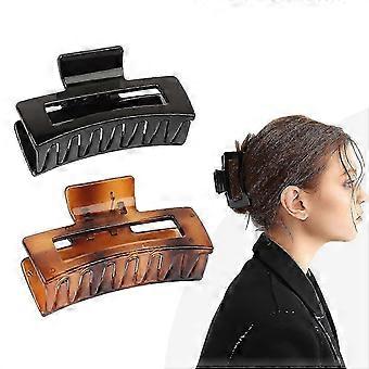 SZW-Haarspangen, Haaraccessoires für Frauen und Mädchen mit dünnem Haar, Haarspange mit starkem Halt (8,9 cm, Bernstein + Schwarz)
