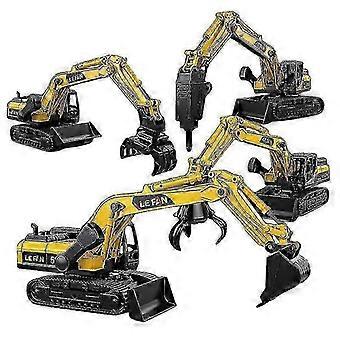 Large Engineering Vehicle Toy Car Set with Inertia Drive, Excavator & Bulldozer Models for Developmental Play
