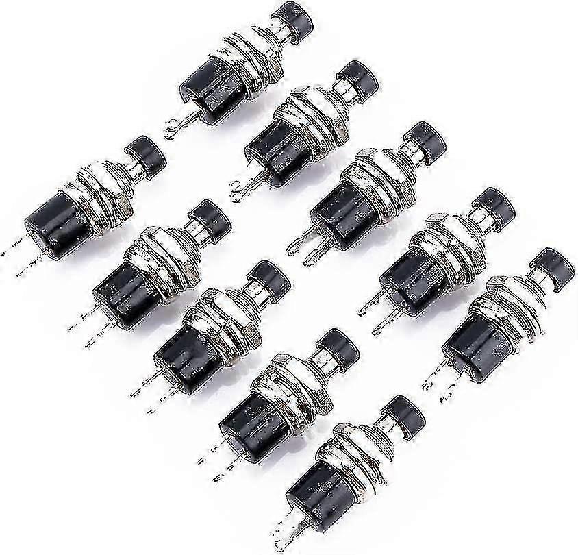 10pccs Mini Switch Button Car On/off Black Switch Momentary Button