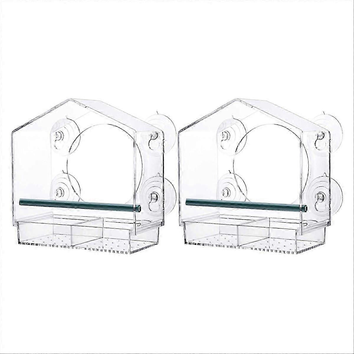 Bird Feeder, Acrylic Clear Window Bird Feeder