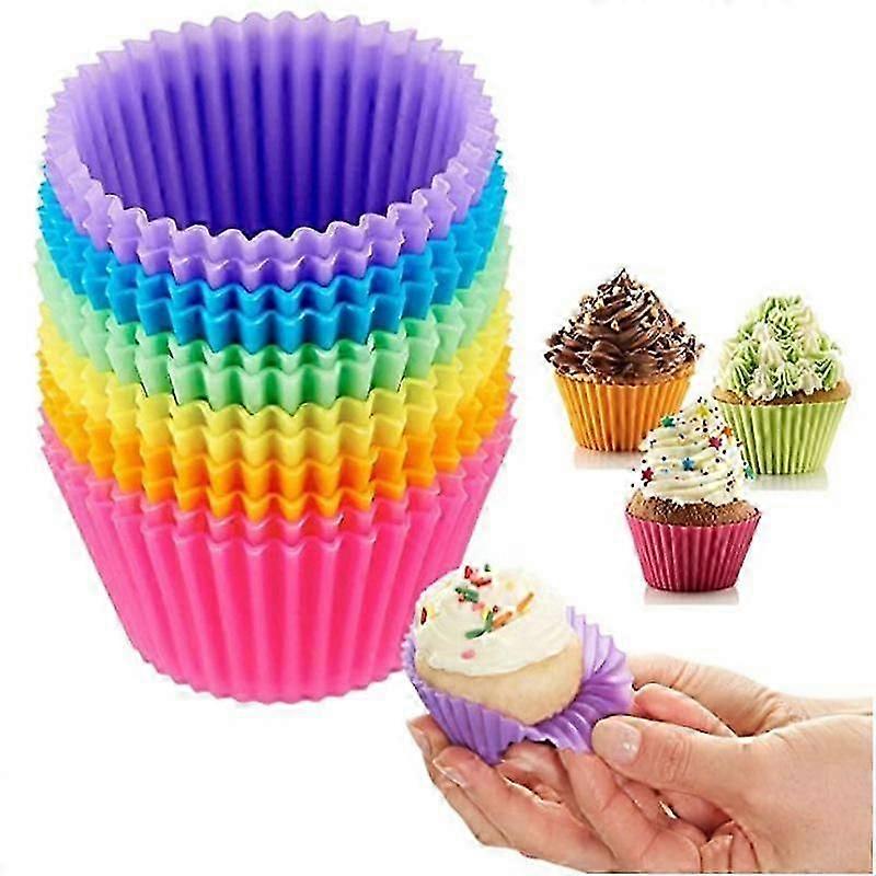 36 Pack Reusable Silicone Baking Cups Muffin Cupcake Liners