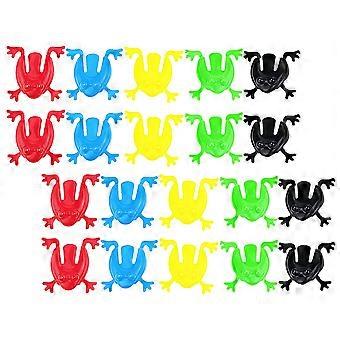 Colorful Bouncing Frogs Toys Jumping Frog Toy Plastic for Party 100Pcs Set