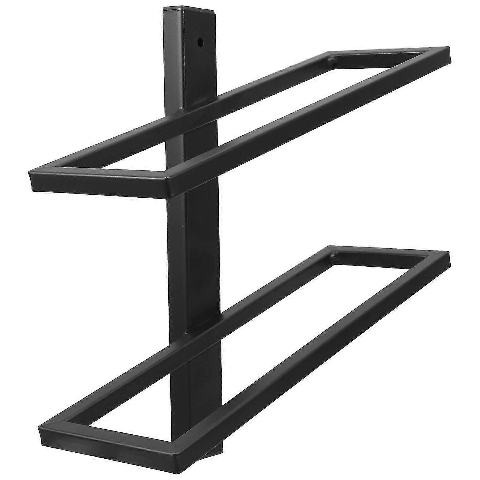 Black Wall Mounted Wine Rack Iron Holder for Storage Using