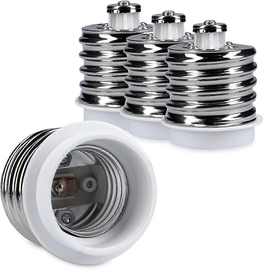 4x Socket Adapter - E40 To E27 Socket Converter - E27 Base Lamp Holder Adapter For Halogen Led Bulb