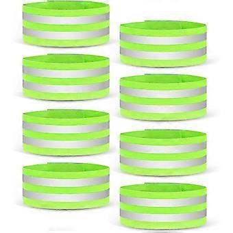 Reflecterende armband met parallelle strepen, sterke zelfklevende reflecterende veiligheidsarmband, goed zichtbare veiligheidsarmband voor de meeste mensen en fietsers (maat 26-27).