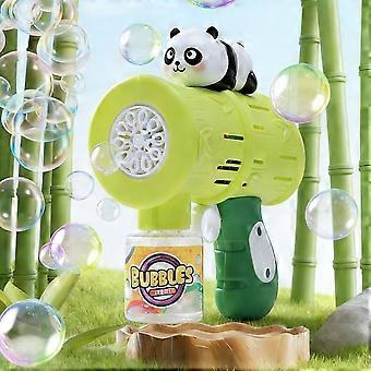 Panda Design 10-Hole Bubble Gun, Automatic Battery-Free Toy, No Bubble Liquid Needed for Outdoor Party Fun