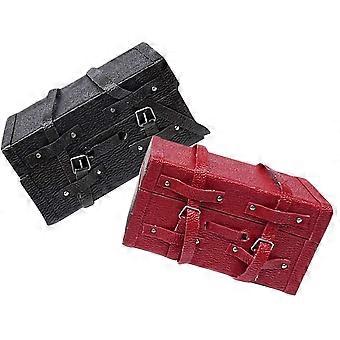 Miniatyrväska för bagage Vintage minileksak för barnbruk 2 st mini husdekor