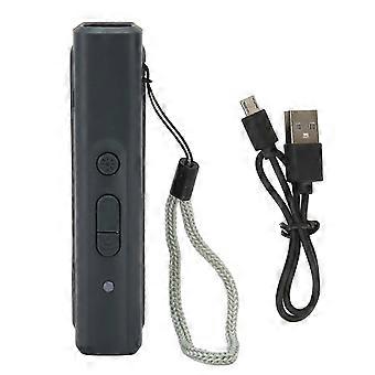 Ultrasonic Dog Trainer USB Rechargeable Portable Hand Held Electronic Dog Deterrent Device Training Tool with Lanyard Dark Gray YEMMA XV
