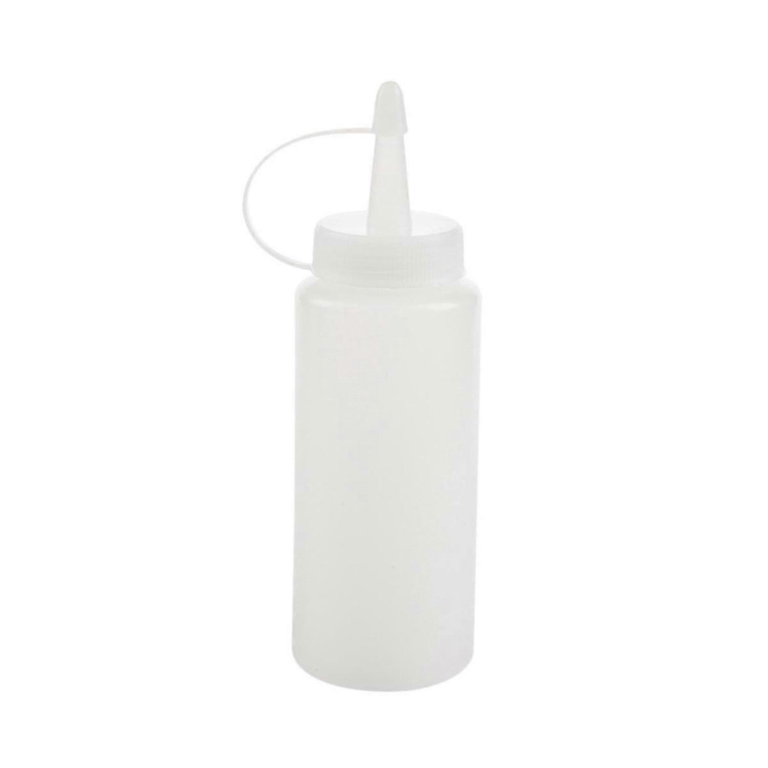 Plastic Squeeze Bottle Condiment Dispenser white 6oz