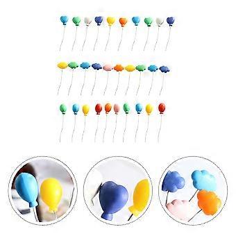 30pcs Mini Balão Colorido Micro Paisagem Adereços Mini Casa Ornamentos, Cor misturada e estilo