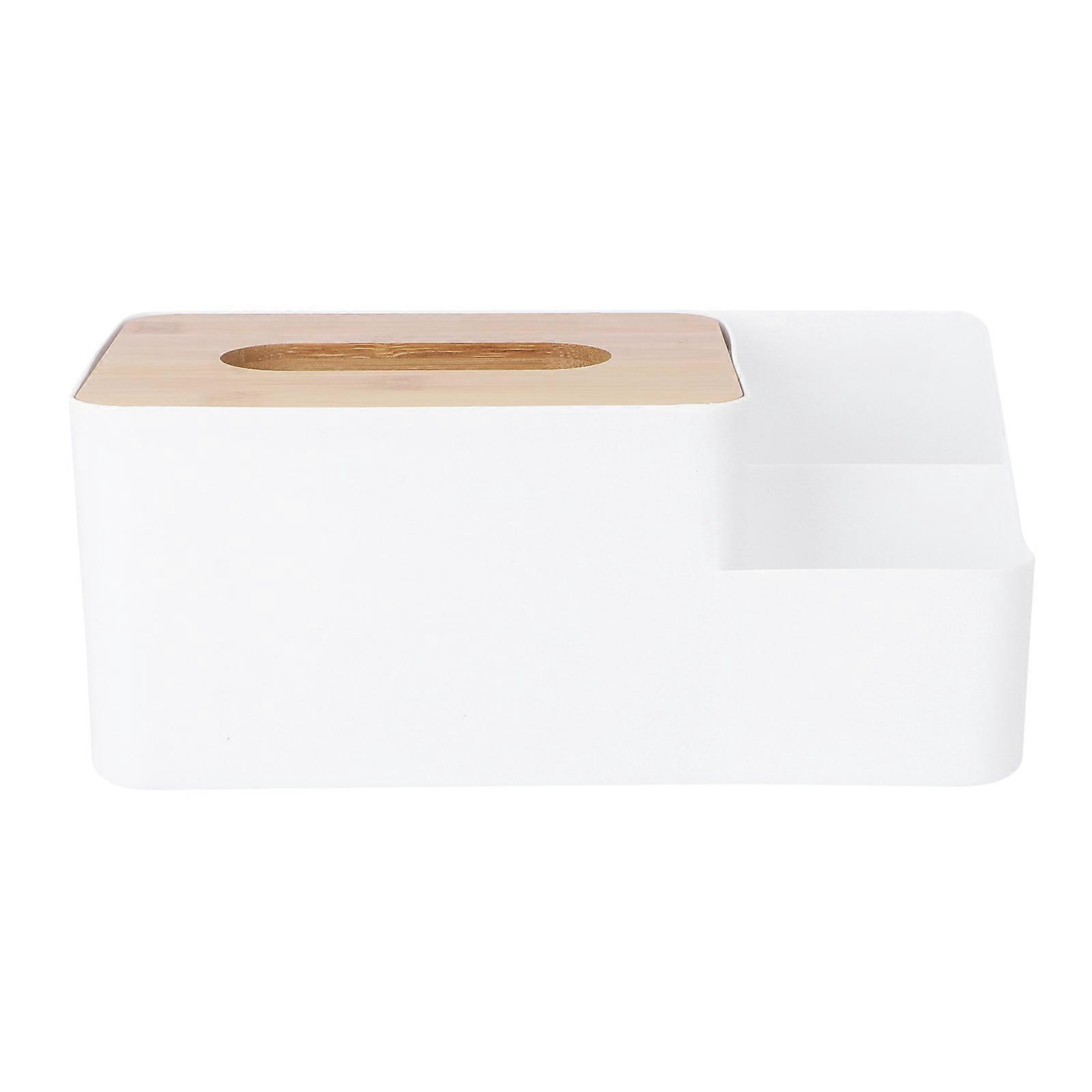 Multi-Function Storage Box Desktop Compartment Tissue Box for Home Use 3Pcs