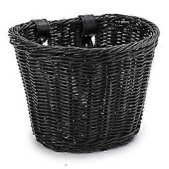 Handwoven Plastic Kids Bike Cargo Basket compatible with Cycling - Blue