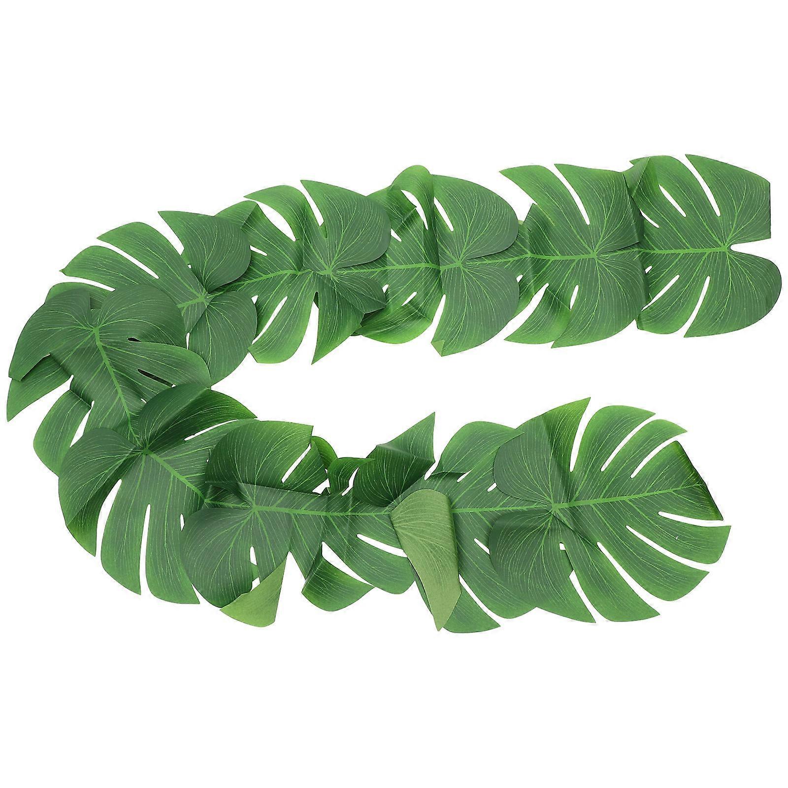 Decorative Table Cloth with Simulation Palm Leaf for Dining Table Use