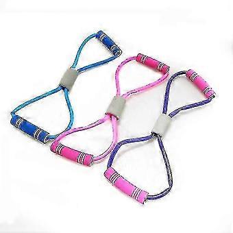 Exercise Bands Resistance Band, 8 Shape Latex Fitness Resistance Band, Yoga Pull Tool Gym With Handle Rally Fitness Bands 3pcs (blue+pink+purple)