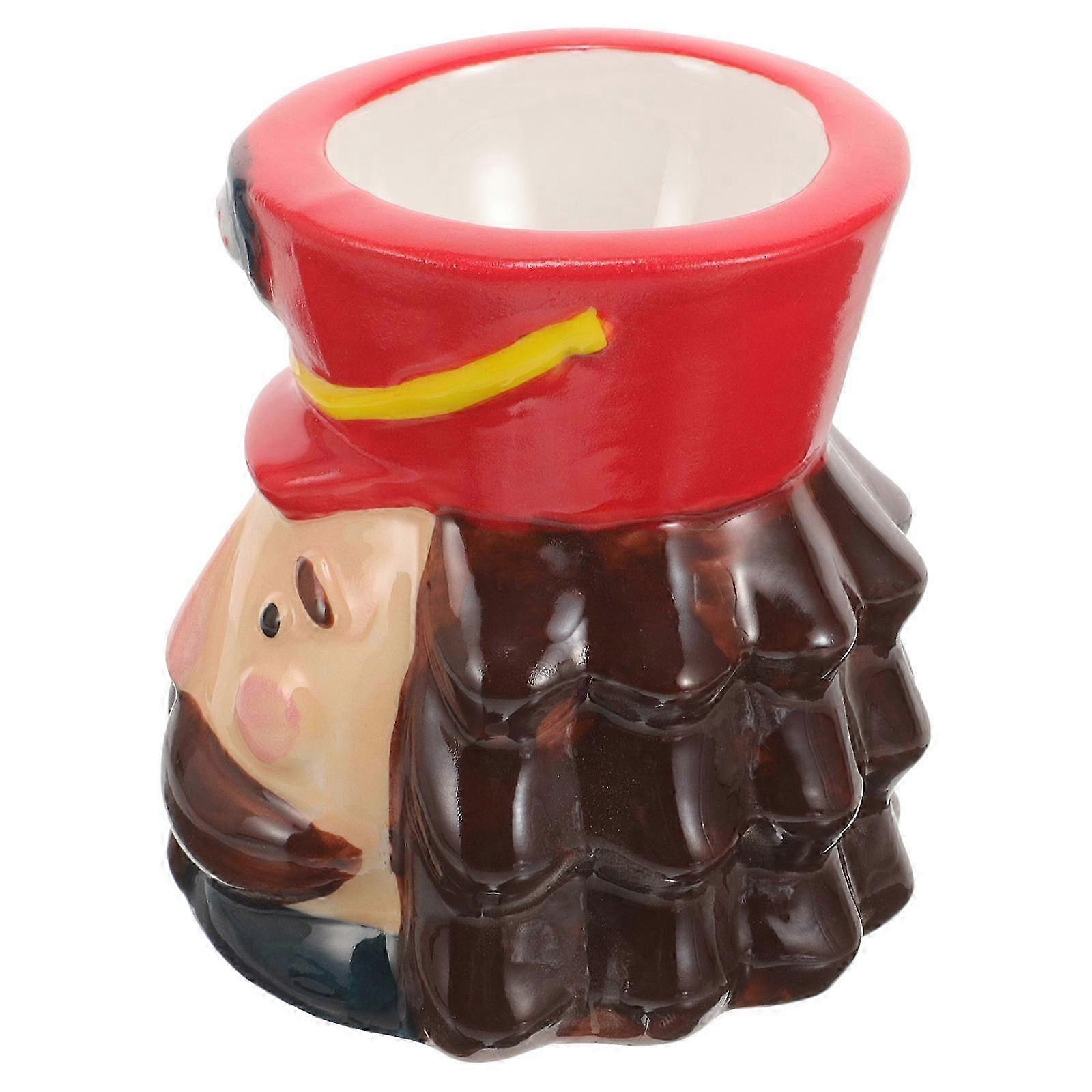 Egg Holder Ceramic Egg Rack for 3Pcs with Stable Adorable Design