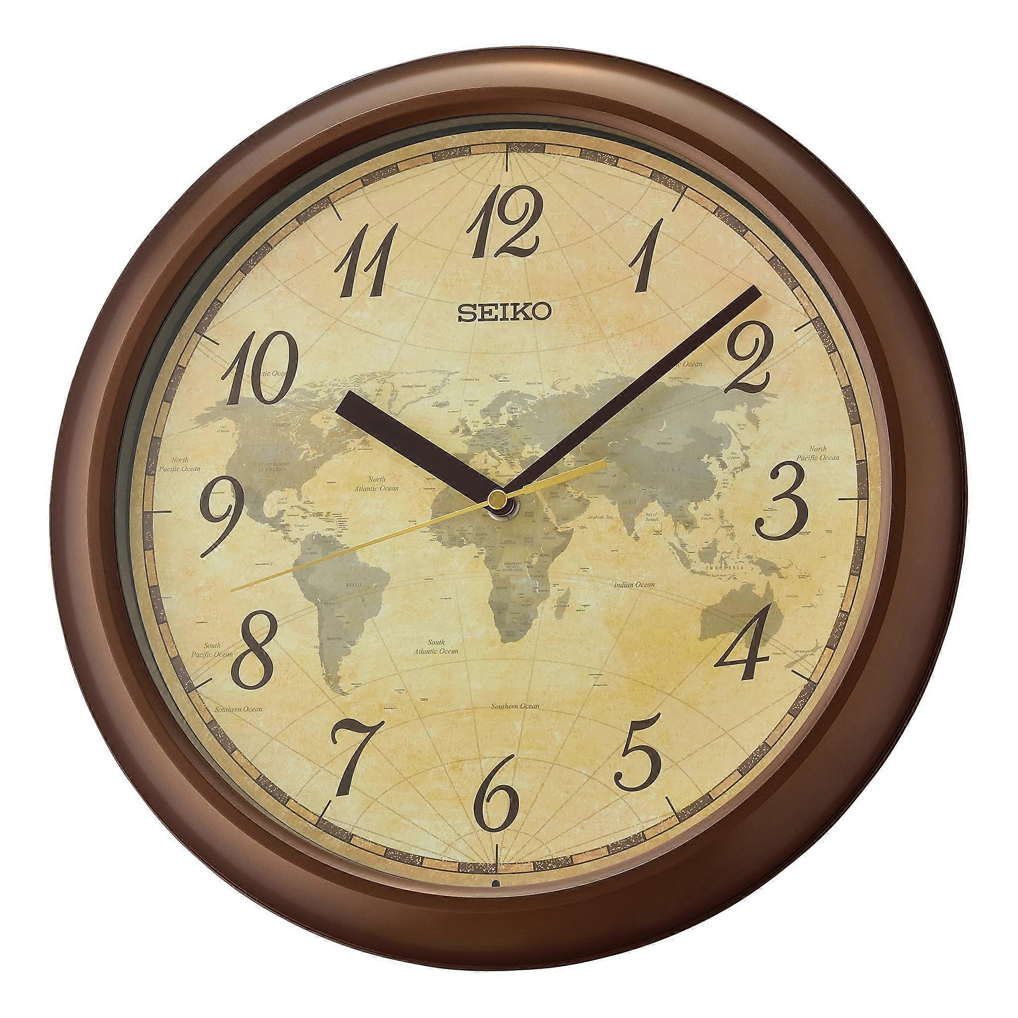 Seiko World Map 33cm Wall Clock QHA006Z
